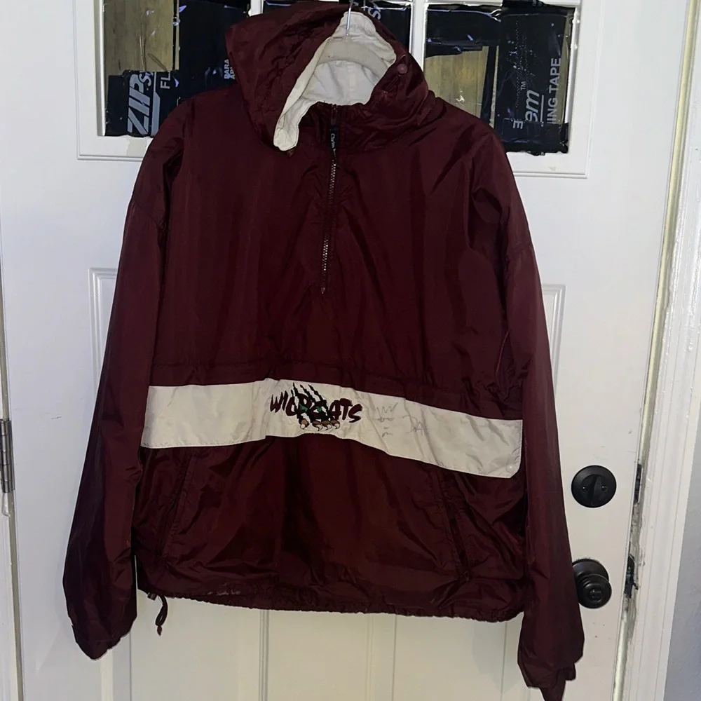 Charles River Apparel Maroon and White Jacket